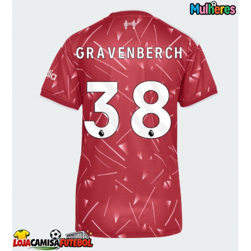 Camisa de Futebol Liverpool Ryan Gravenberch #38 Equipamento Principal Mulheres 2026-27 Manga Curta